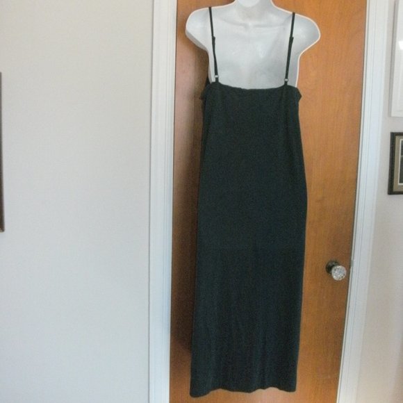 Urban Research ITEMS Dark Green Sleeveless Faux Suede Midi Slip Dress size FREE - Picture 3 of 4